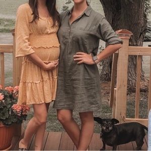 Old Navy green tunic Shirt dress size small